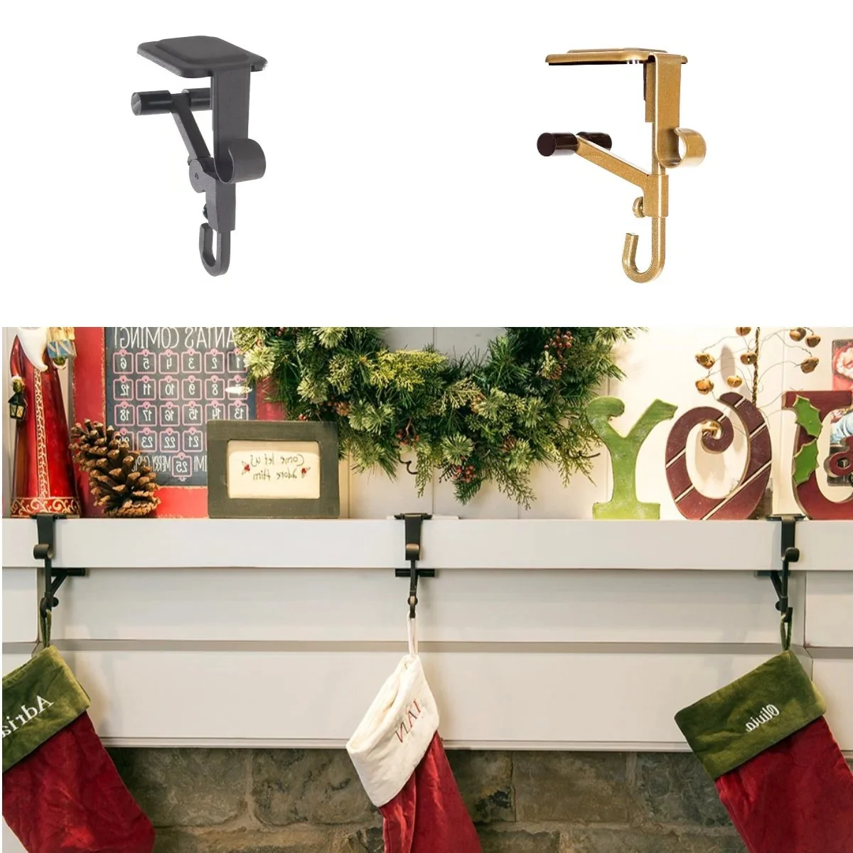Garland Christmas Stocking Holders for Mantle - Image 7